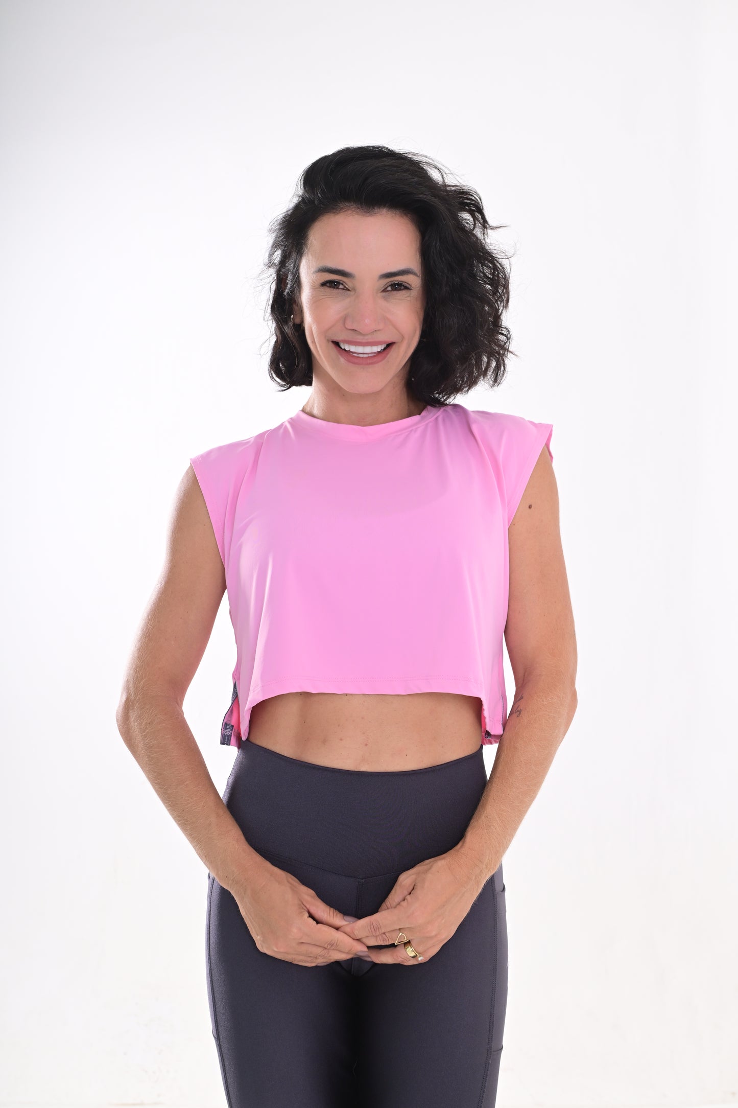Sky Blue Muscle Crop Top