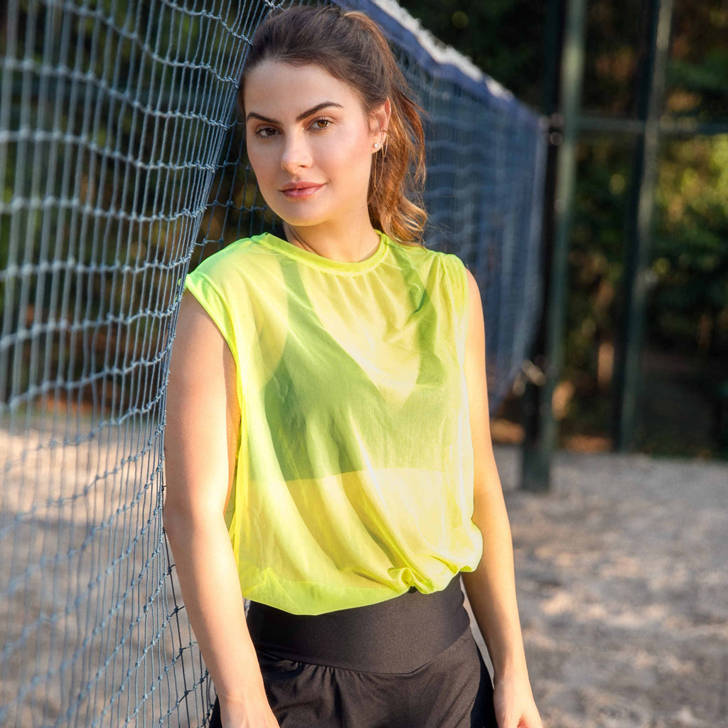 Regata Tule Mariana Amarelo Neo